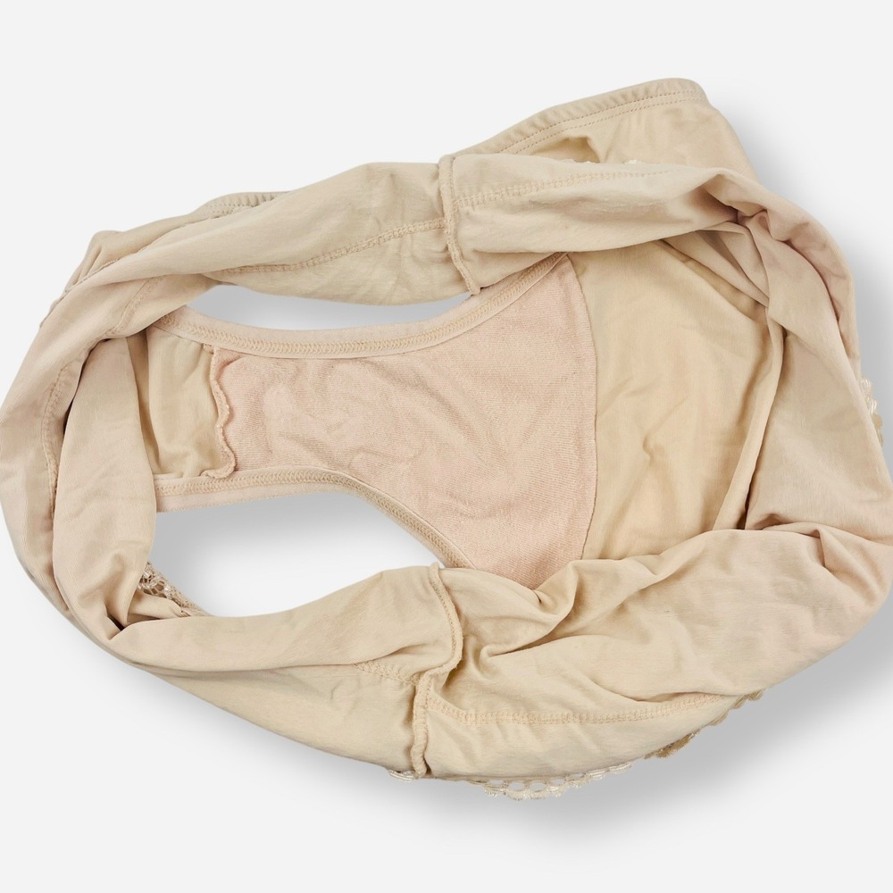 Vintage Second Skin Lace High Waist Panties Sz 8 XL Nude Beige Lot 2 Panty - Picture 4 of 12